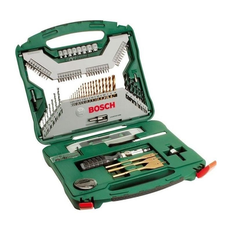 Coffret X-Line Titane de forets et d'embouts de vissage Bosch - 100 pi Coffret X-Line Titane de forets et d'embouts de vissage Bosch - 100 pi