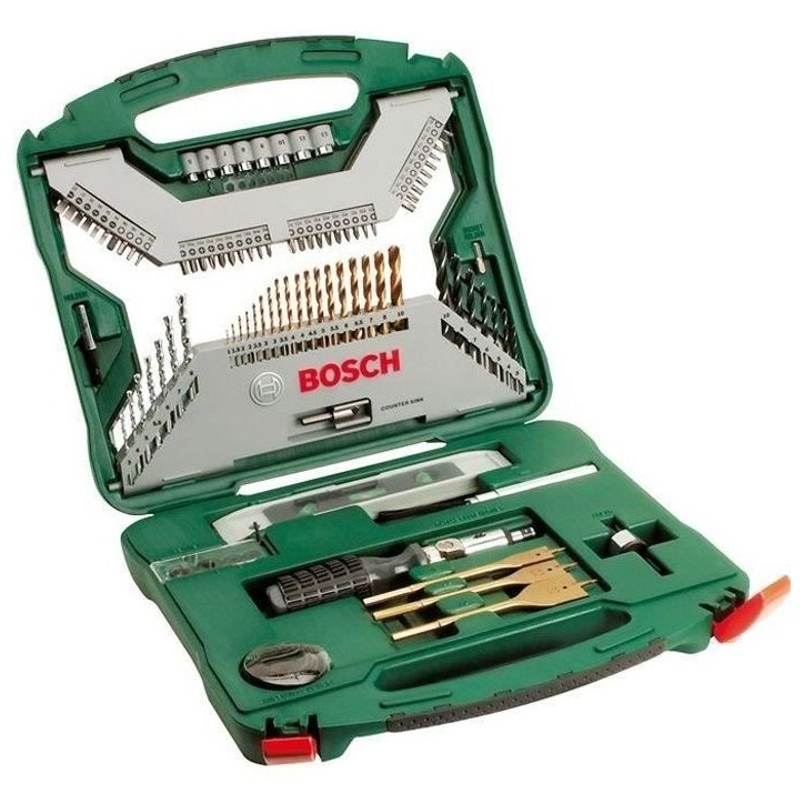 Coffret X-Line Titane de forets et d'embouts de vissage Bosch - 100 pieces Coffret X-Line Titane de forets et d'embouts de vissage Bosch - 100 pieces