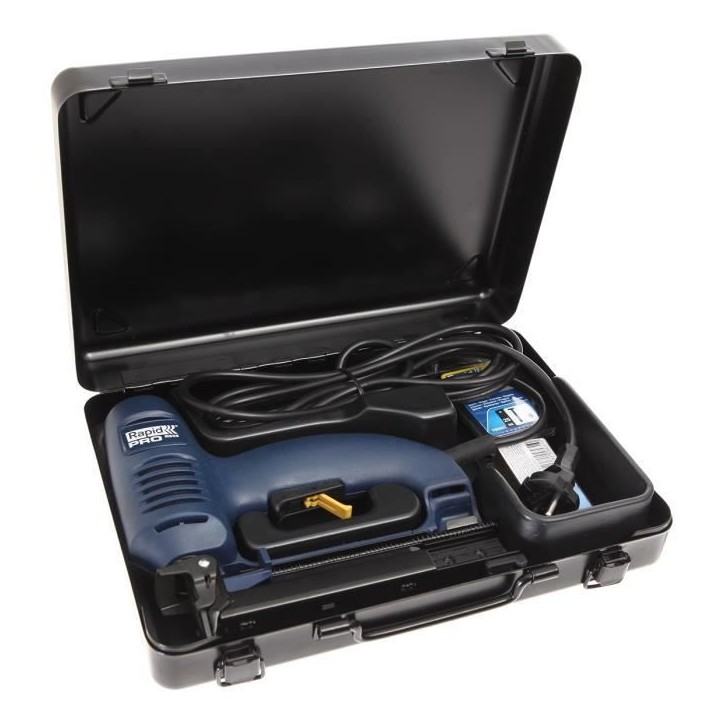 Agrafeuse cloueuse électrique RAPID R606 - Systeme Focused Power - Coffret inclus Agrafeuse cloueuse électrique RAPID R606 - Systeme Focused Power - Coffret inclus