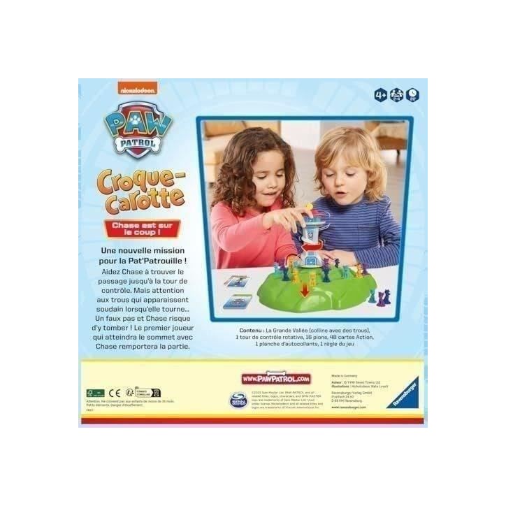 Croque Carotte Pat'Patrouille - Jeu de parcours rigolo - des 4 ans - 22385 - Ravensburger Croque Carotte Pat'Patrouille - Jeu de parcours rigolo - des 4 ans - 22385 - Ravensburger
