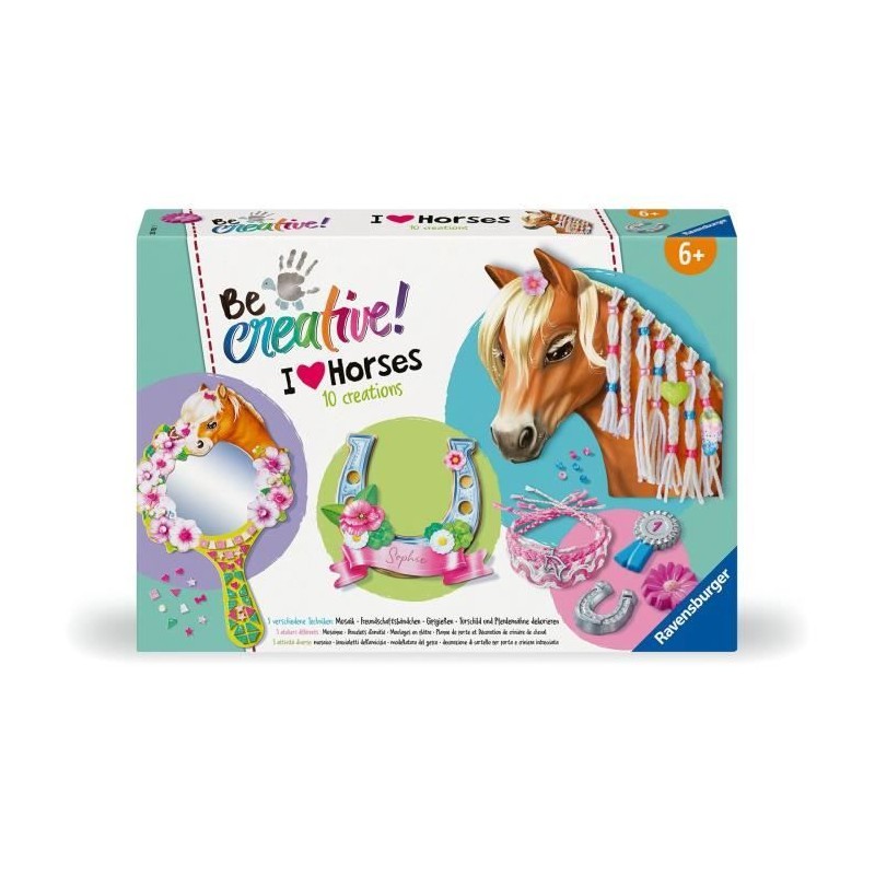 Ravensburger-Be Creative Cheval–kit Multi-activités Horses–10 cr