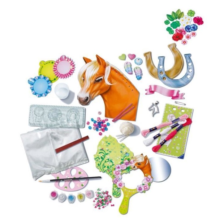 Ravensburger-Be Creative Cheval–kit Multi-activités Horses–10 créations–Activité détente et créative–Des 7 ans–23 Ravensburger-Be Creative Cheval–kit Multi-activités Horses–10 créations–Activité détente et créative–Des 7 ans–23