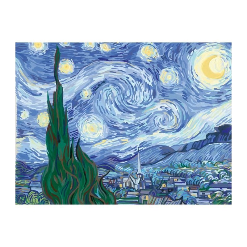 Ravensburger–CreArt Toiles 30x40 cm–Van Gogh/La nuit étoilée–P