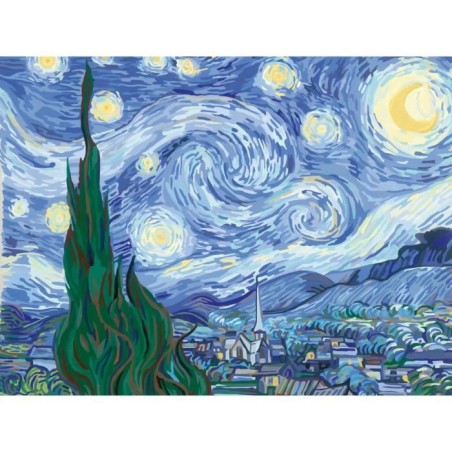 Ravensburger–CreArt Toiles 30x40 cm–Van Gogh/La nuit étoilée–P