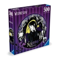 Puzzle rond 500 pieces Mercredi Adams, Dessins animés et BD, Des 10 a