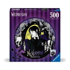 Puzzle rond 500 pieces Mercredi Adams, Dessins animés et BD, Des 10 a