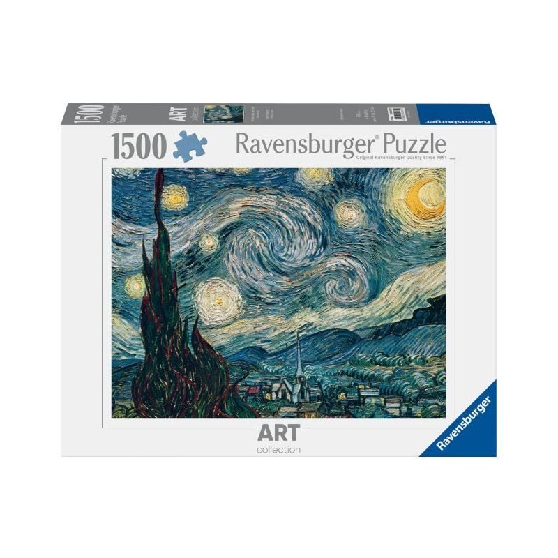 Puzzles - Puzzle 1500 pieces Ravensburger, Vincent Van Gogh: La Nuit