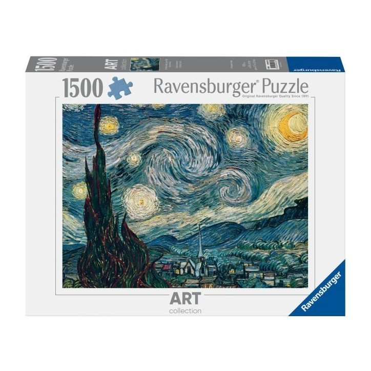 Puzzles - Puzzle 1500 pieces Ravensburger, Vincent Van Gogh: La Nuit Étoilée (80x60cm)