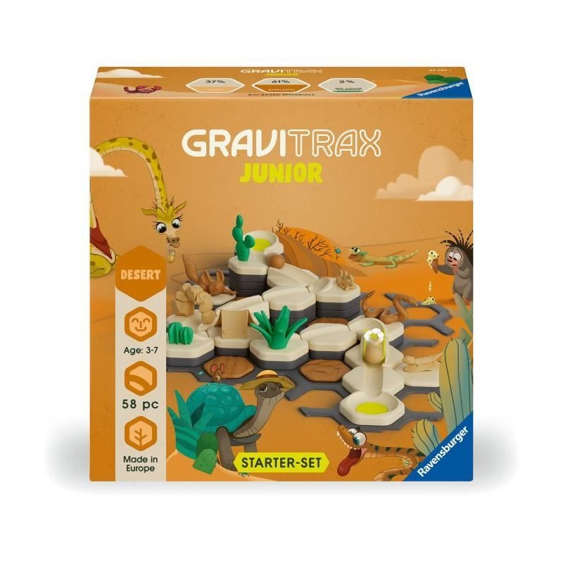 GraviTrax Junior - RAVENSBURGER - Starter Set S Desert - 59 pieces - P