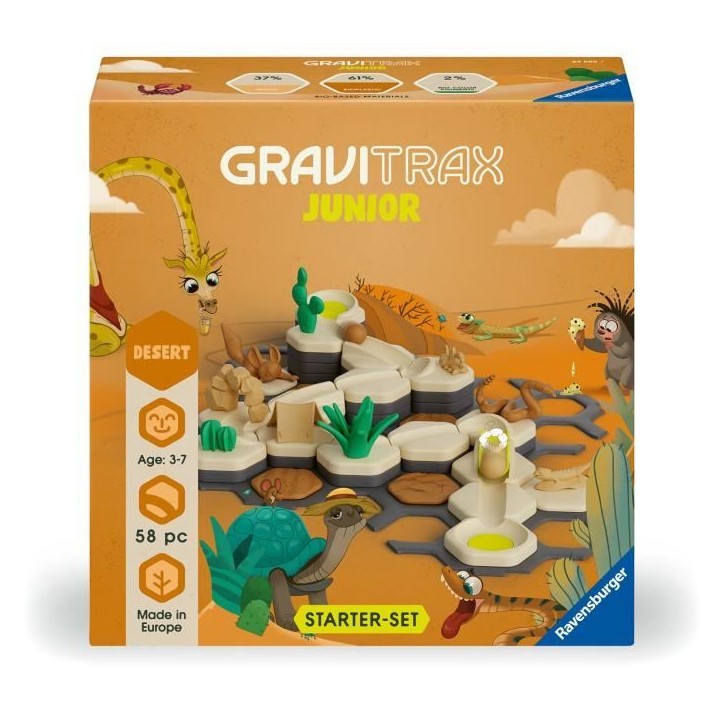 GraviTrax Junior - RAVENSBURGER - Starter Set S Desert - 59 pieces - Pour enfants de 3 ans et plus