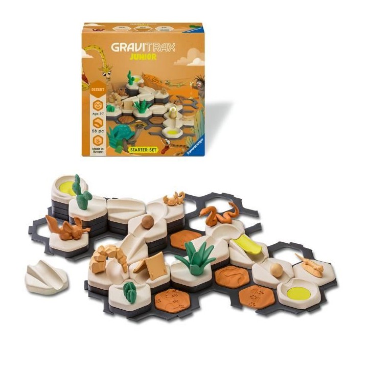 GraviTrax Junior - RAVENSBURGER - Starter Set S Desert - 59 pieces - Pour enfants de 3 ans et plus
