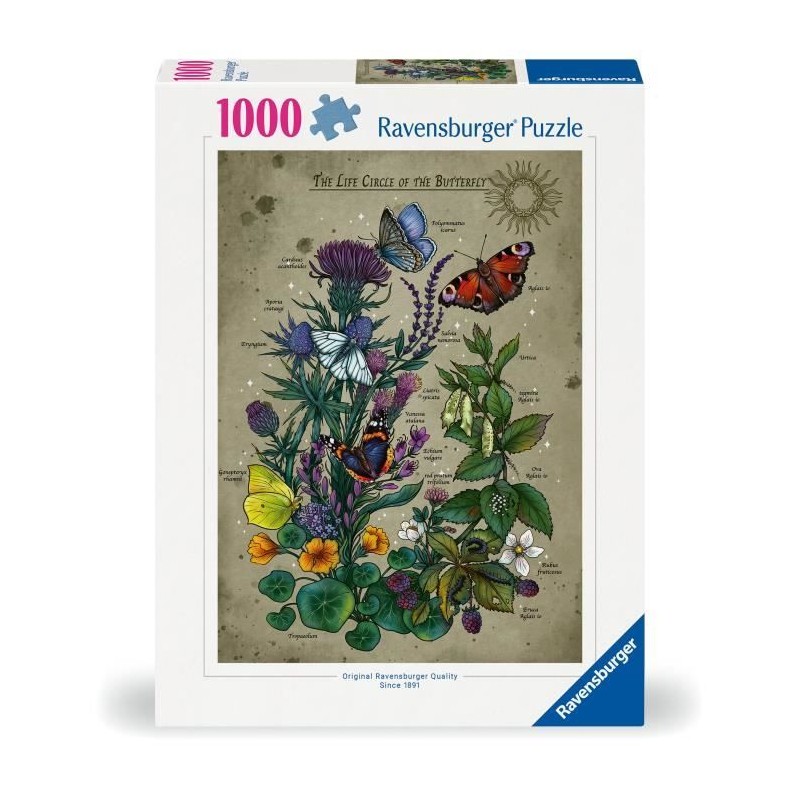 Puzzle - RAVENSBURGER - Le Cercle de Vie du Papillon - 1000 pieces - M