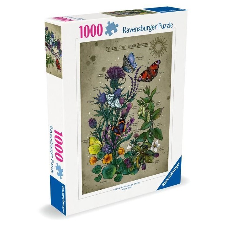 Puzzle - RAVENSBURGER - Le Cercle de Vie du Papillon - 1000 pieces - Multicolore - a partir de 14 ans Puzzle - RAVENSBURGER - Le Cercle de Vie du Papillon - 1000 pieces - Multicolore - a partir de 14 ans