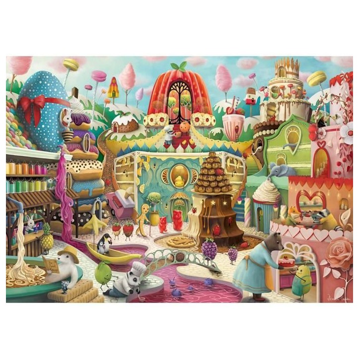 Puzzle 1000 pieces : La rue de la douceur