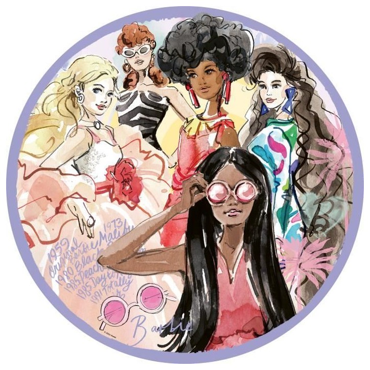 Puzzle rond 500 pieces : Barbie - L'icône du style depuis 1959