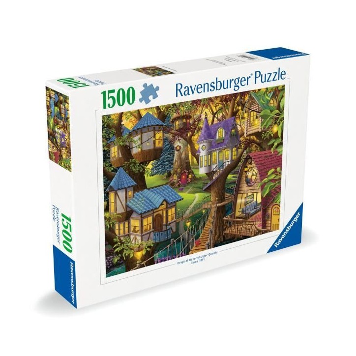 Puzzle 1500 pieces : Crépuscule a la cime des arbres