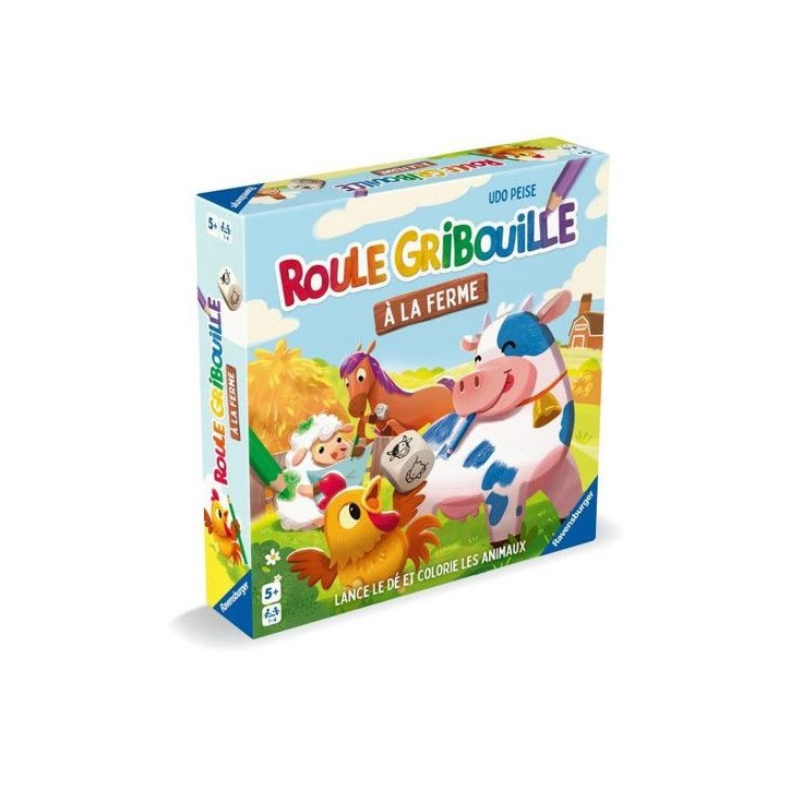 Roule Gribouille a la ferme - Jeu de société - Coloriage - Des 5 ans - Ravensburger Roule Gribouille a la ferme - Jeu de société - Coloriage - Des 5 ans - Ravensburger