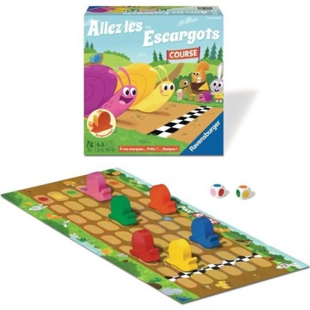 Allez les escargots - Ravensburger - Jeu de société enfants - Jeu de