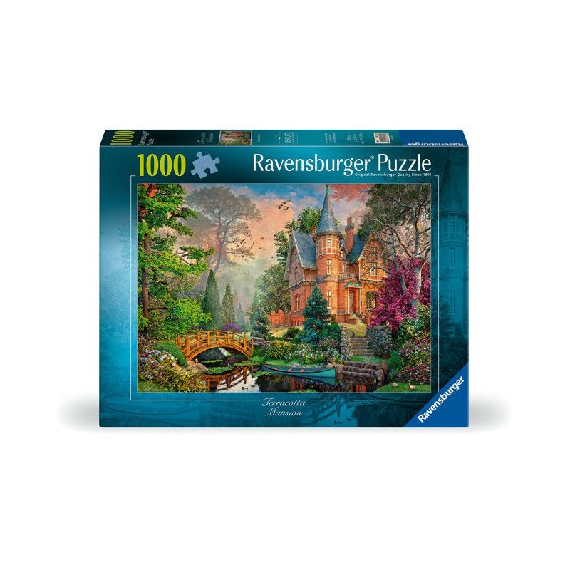 Ravensburger - Puzzle Adulte - Puzzle 1000 pieces - Manoir Terracotta
