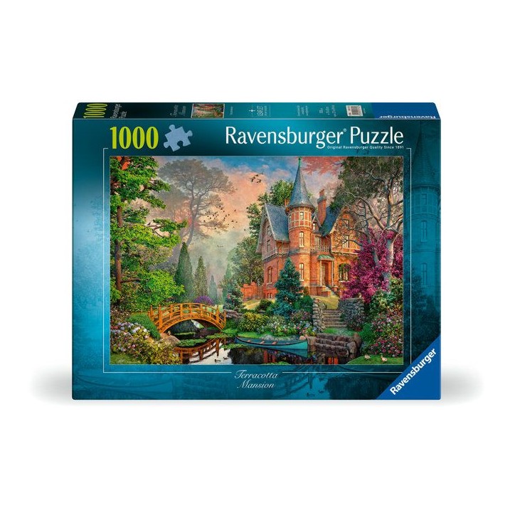 Ravensburger - Puzzle Adulte - Puzzle 1000 pieces - Manoir Terracotta - des 14 ans - Puzzle de qualité supérieure -12001717