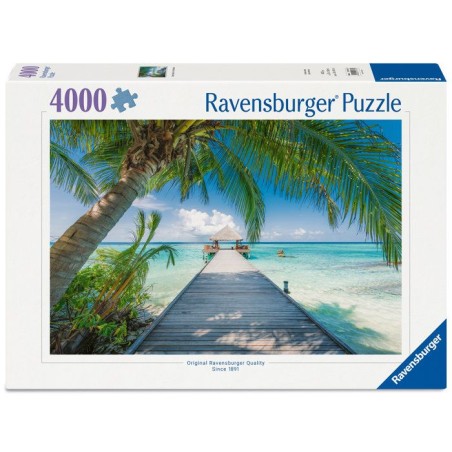 Ravensburger-Puzzle Adulte 4000 pieces-Plage de reve aux Maldives-des