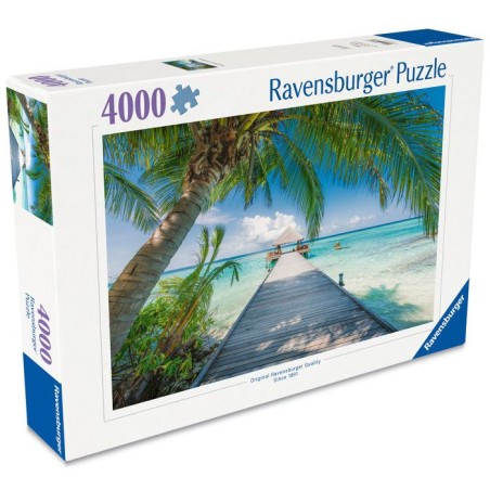 Ravensburger-Puzzle Adulte 4000 pieces-Plage de reve aux Maldives-des 14 ans-Puzzle qualité supérieure fabriqué en Europe-120