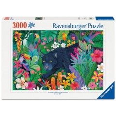 Ravensburger-Puzzle Adulte 3000 pieces-Panthere dans la jungle-des 14