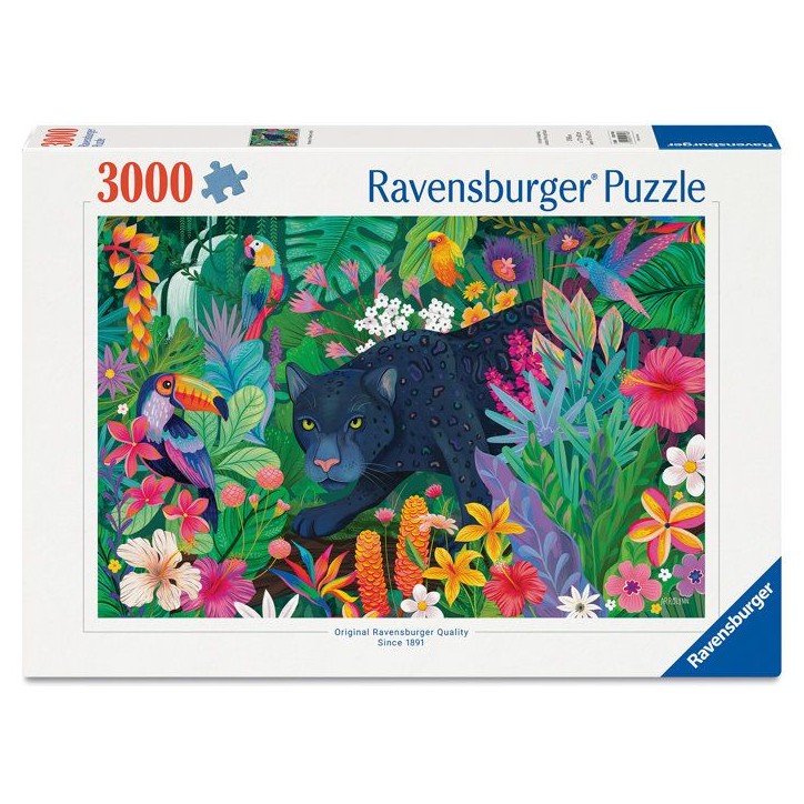 Ravensburger-Puzzle Adulte 3000 pieces-Panthere dans la jungle-des 14 ans-Puzzle de qualité supérieure fabriqué en Europe-120 Ravensburger-Puzzle Adulte 3000 pieces-Panthere dans la jungle-des 14 ans-Puzzle de qualité supérieure fabriqué en Europe-120