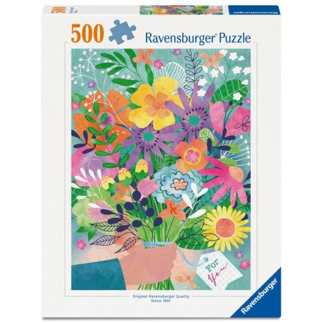 Ravensburger - Puzzle 500 pieces - Saint-Valentin en fleurs - des 12 a