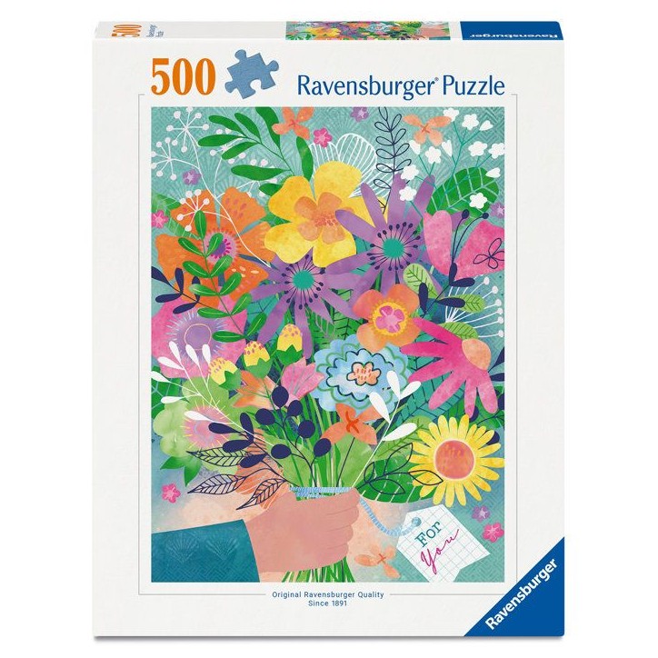 Ravensburger - Puzzle 500 pieces - Saint-Valentin en fleurs - des 12 ans - Puzzle de qualité supérieure - 12001795 Ravensburger - Puzzle 500 pieces - Saint-Valentin en fleurs - des 12 ans - Puzzle de qualité supérieure - 12001795