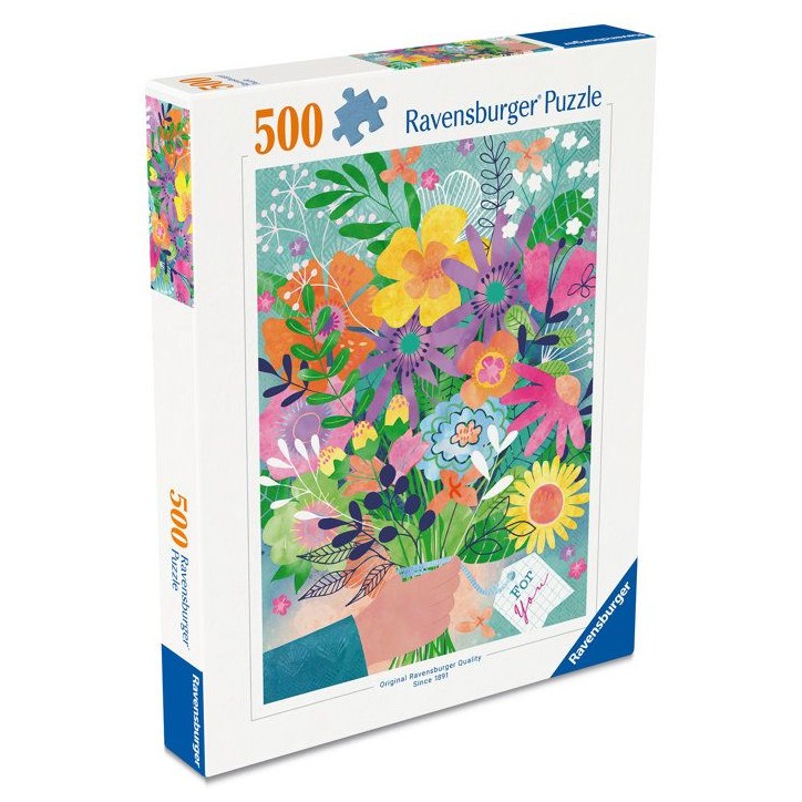 Ravensburger - Puzzle 500 pieces - Saint-Valentin en fleurs - des 12 ans - Puzzle de qualité supérieure - 12001795 Ravensburger - Puzzle 500 pieces - Saint-Valentin en fleurs - des 12 ans - Puzzle de qualité supérieure - 12001795