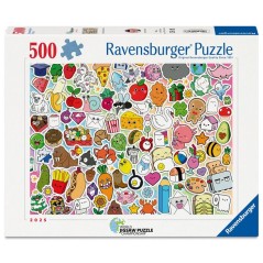 Ravensburger - Puzzle 500 pieces - Stickers kawaii - Adultes et enfant