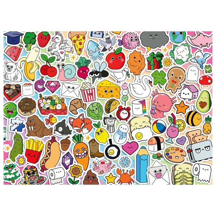 Ravensburger - Puzzle 500 pieces - Stickers kawaii - Adultes et enfants des 12 ans - Puzzle de qualité supérieure - 12001796 Ravensburger - Puzzle 500 pieces - Stickers kawaii - Adultes et enfants des 12 ans - Puzzle de qualité supérieure - 12001796