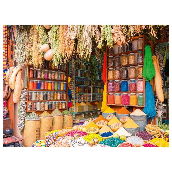 Ravensburger - Puzzle 500 pieces - Marché aux épices Maroc (Puzzle Highlights, Marchés colorés) - des 12 ans - 12001816 Ravensburger - Puzzle 500 pieces - Marché aux épices Maroc (Puzzle Highlights, Marchés colorés) - des 12 ans - 12001816
