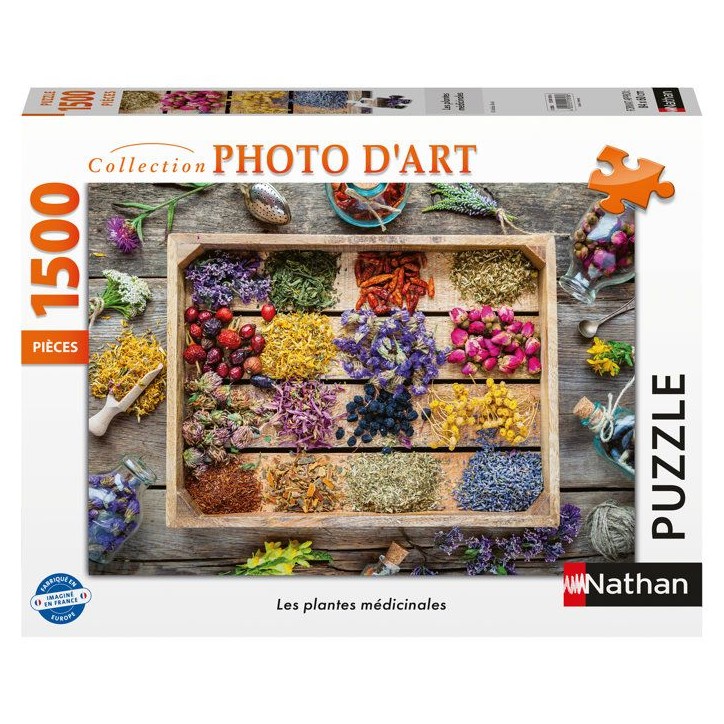 Nathan - Puzzle 1500 pieces - Les plantes médicinales -des 14 ans - Encastrement parfait - Collection Photo d'art - 12001818 Nathan - Puzzle 1500 pieces - Les plantes médicinales -des 14 ans - Encastrement parfait - Collection Photo d'art - 12001818