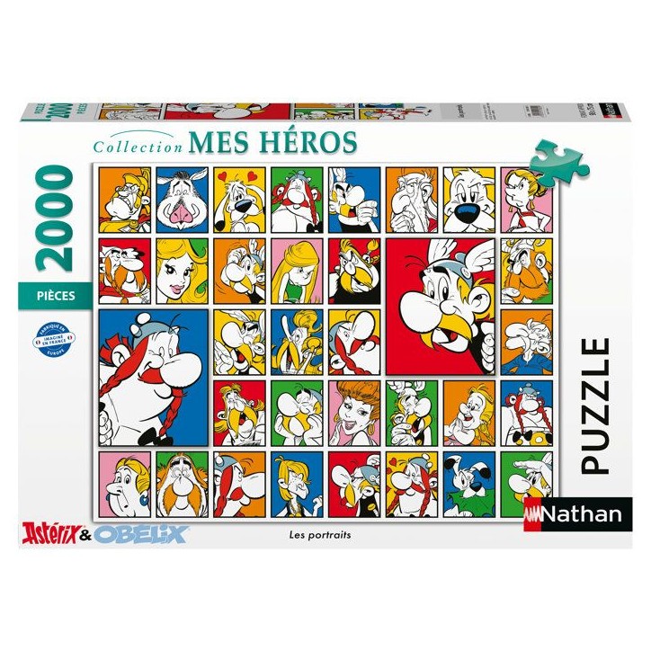 Nathan - Puzzle 2000 pieces - Les portraits / Astérix -des 14 ans - Puzzle de qualité supérieure - Collection Mes Héros - 12 Nathan - Puzzle 2000 pieces - Les portraits / Astérix -des 14 ans - Puzzle de qualité supérieure - Collection Mes Héros - 12