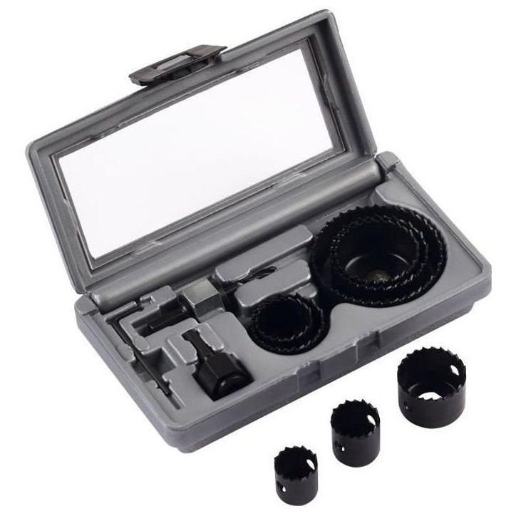 Coffret 8 scies cloches - BOSCH - HSS bimetal - Ø 22/25/29/35/38/44/51/68 mm Coffret 8 scies cloches - BOSCH - HSS bimetal - Ø 22/25/29/35/38/44/51/68 mm