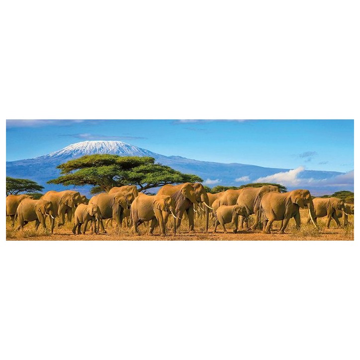 Nathan-Puzzle Adulte 500 pieces-Troupeau d'éléphants (panoramique)-des 12 ans-Pz qualité supérieure-Collection Vie sauvage 1 Nathan-Puzzle Adulte 500 pieces-Troupeau d'éléphants (panoramique)-des 12 ans-Pz qualité supérieure-Collection Vie sauvage 1