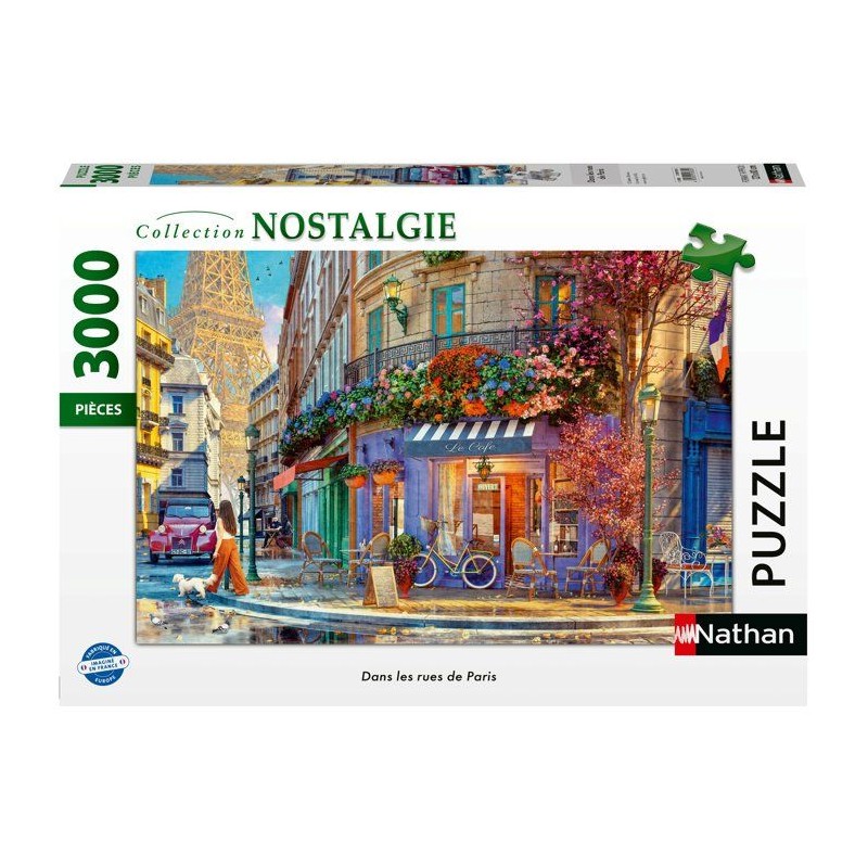 Nathan-Puzzle 3000 pieces Dans les rues de Paris-des 14 ans-Pz qualit