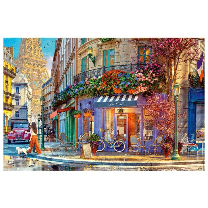 Nathan-Puzzle 3000 pieces Dans les rues de Paris-des 14 ans-Pz qualité supérieure-Encastrement parfait-Collection Nostalgie-12