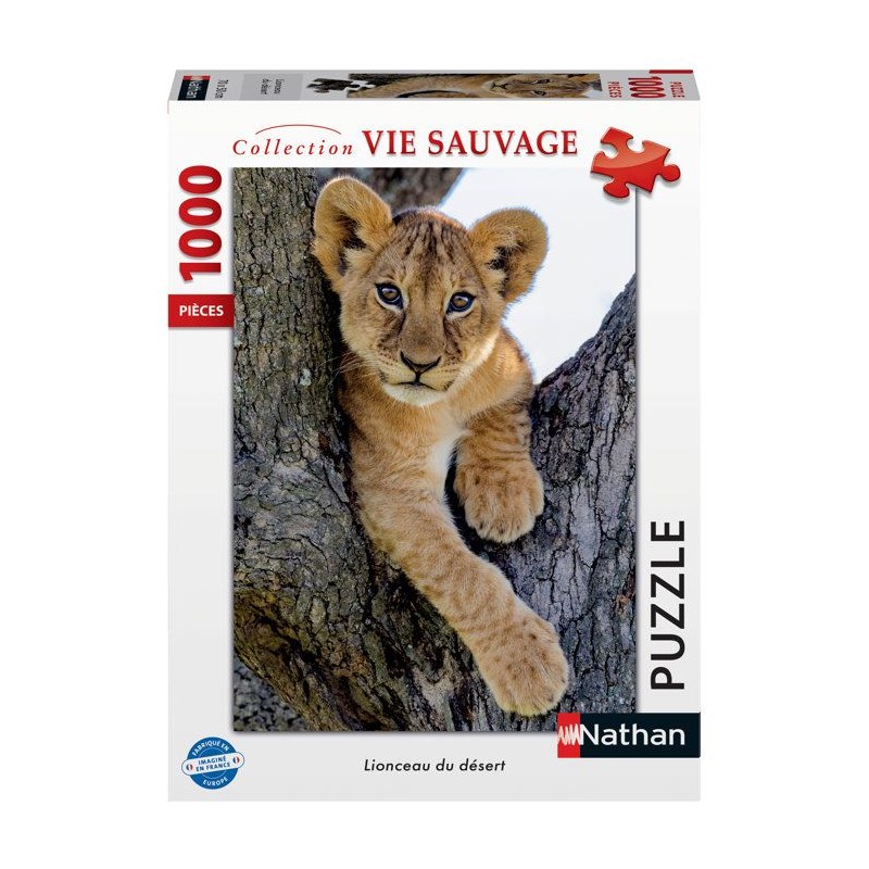 Nathan - Puzzle 1000 pieces - Lionceau du désert - des 14 ans - Encas