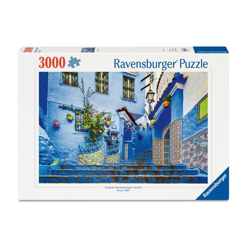 Ravensburger - Puzzle Adulte 3000 pieces - Le Maroc en bleu -des 14 an