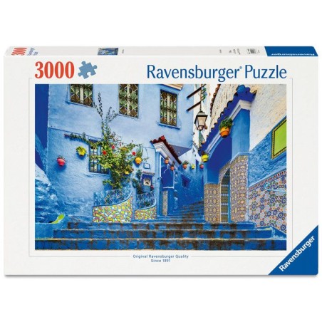 Ravensburger - Puzzle Adulte 3000 pieces - Le Maroc en bleu -des 14 an