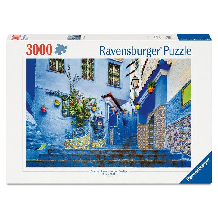 Ravensburger - Puzzle Adulte 3000 pieces - Le Maroc en bleu -des 14 ans - Puzzle de qualité supérieure fabriqué en Europe-120