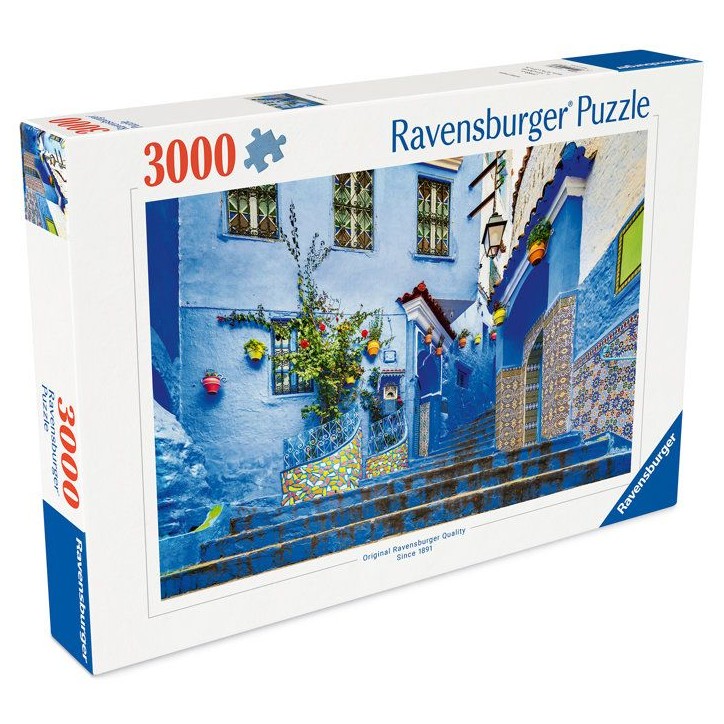 Ravensburger - Puzzle Adulte 3000 pieces - Le Maroc en bleu -des 14 ans - Puzzle de qualité supérieure fabriqué en Europe-120