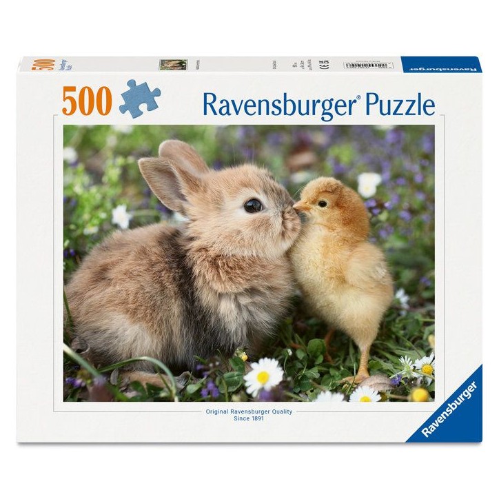 Ravensburger - Puzzle 500 pieces - Lapin et poussin (Collection bébés animaux) - des 12 ans - Puzzle de qualité supérieure-1 Ravensburger - Puzzle 500 pieces - Lapin et poussin (Collection bébés animaux) - des 12 ans - Puzzle de qualité supérieure-1