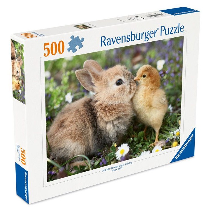 Ravensburger - Puzzle 500 pieces - Lapin et poussin (Collection bébés animaux) - des 12 ans - Puzzle de qualité supérieure-1 Ravensburger - Puzzle 500 pieces - Lapin et poussin (Collection bébés animaux) - des 12 ans - Puzzle de qualité supérieure-1