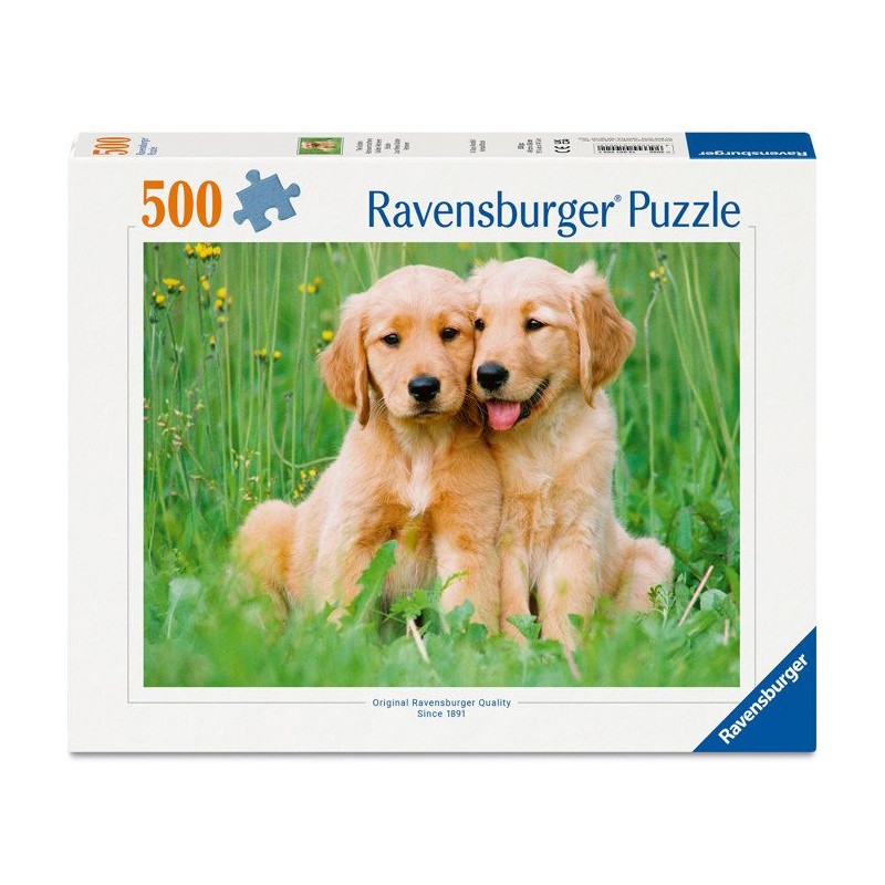 Ravensburger - Puzzle 500 pieces - Les freres Golden Retriever (Collec