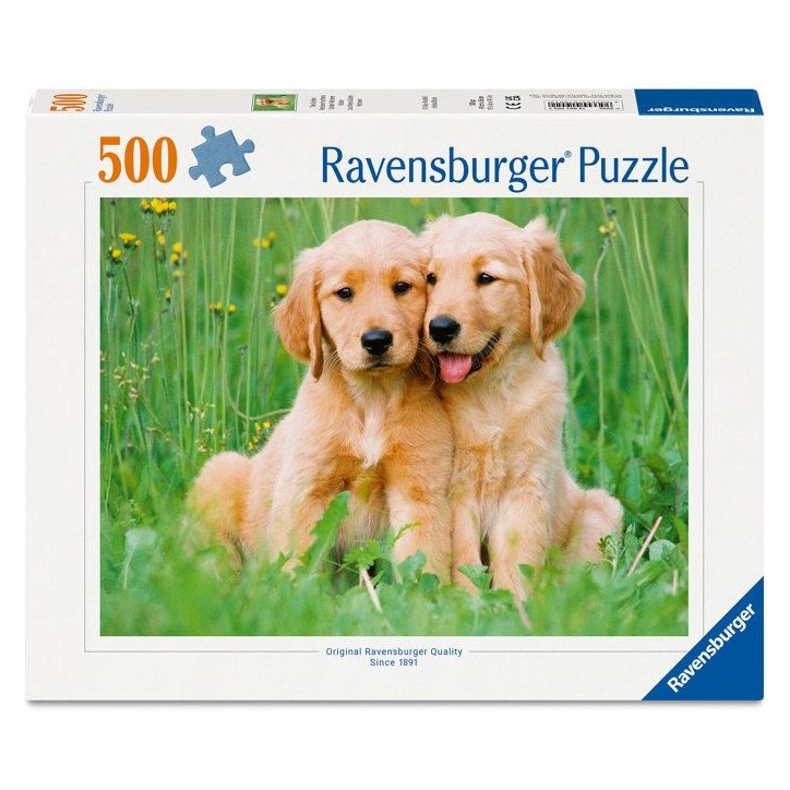 Ravensburger - Puzzle 500 pieces - Les freres Golden Retriever (Collection bébés animaux) - des 12 ans - 12001902 Ravensburger - Puzzle 500 pieces - Les freres Golden Retriever (Collection bébés animaux) - des 12 ans - 12001902