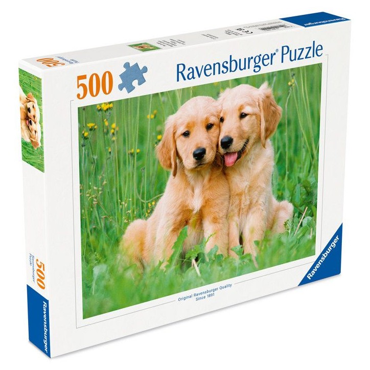 Ravensburger - Puzzle 500 pieces - Les freres Golden Retriever (Collection bébés animaux) - des 12 ans - 12001902 Ravensburger - Puzzle 500 pieces - Les freres Golden Retriever (Collection bébés animaux) - des 12 ans - 12001902